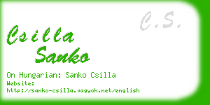 csilla sanko business card